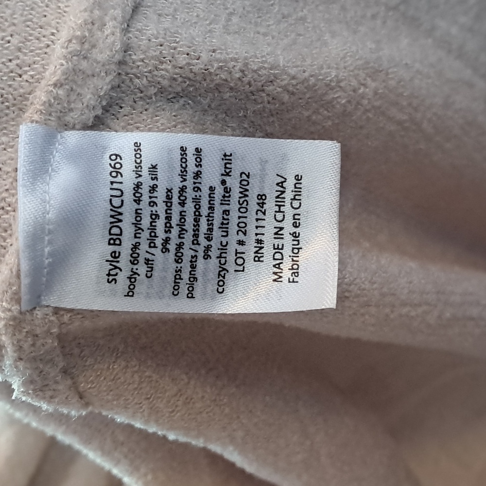 Barefoot Dreams CozyChic Ultra Lite Knit Belted Bath Robe w/Silk Trim Size S - Picture 6 of 7